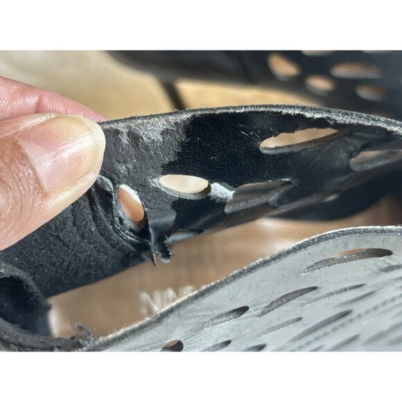 Nine West Darenne Women’s Size 9 Heeled Bootie Black Leather FLAW - Picture 14 of 16